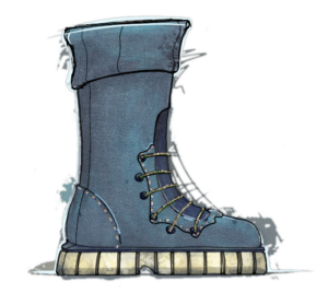 Hemp Boot Side Profile Sketch